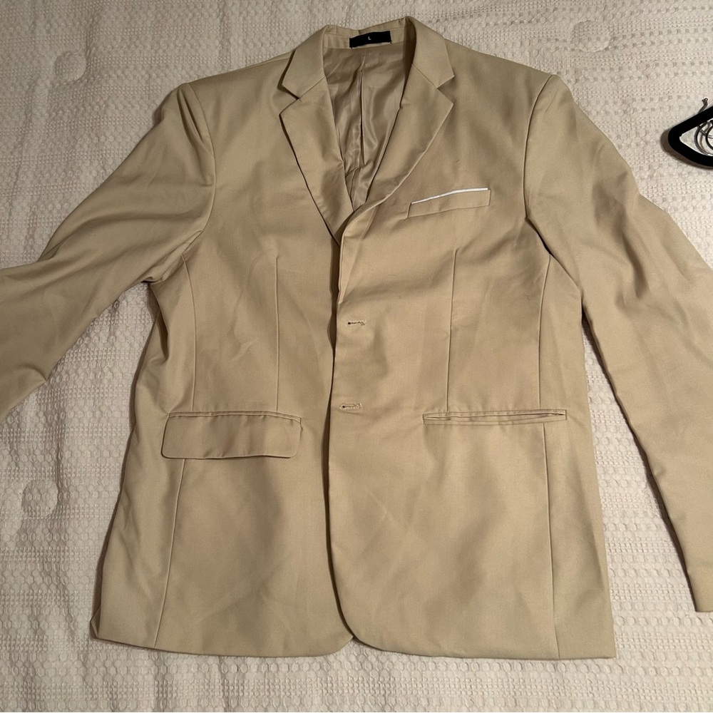 Men's Cream/Beige Workwear‎ Office Career Neutral Blazer Size L Officecore